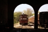 MVJ outbased FL YDM4 6629 is visible through the shed doors at Mavli Jn DLS