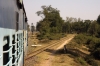 RTM WDM3A 16152 crosses the narrow gauge diamond crossing at Bochasan Jn while working 59104 1245 Kathana - Vadodara Jn
