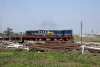 NKE YDM4 6534 at Narkatiaganj Jct on a BG flat wagon, after arrival from (probably IZN) heavy maintenance somewhere