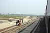 Gauge conversion works at Aluabari Road on the Siliguri - Katihar line