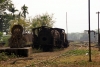 Steam locos 4098/2110 rusting away in Badarpur Yard