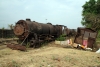 Reduced to being part of a washing line, Steam locos 2110 & 4098 rust away in Badarpur Yard