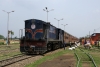 LMG YDM4 6387 waits departure from Silchar with 52564 1045 Silchar - Agartala, 2.5 hours late!
