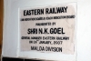 Sign at Malda Town station