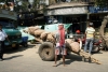 View from a taxi taking us from Park Street in Kolkata to Kolkata Chitpur station