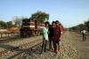 FL YDM4 6426 pauses at Dahar Ka Balaji, amoungst the ongoing BG construction works, with the evening 02085 1655 Jaipur Jct - Churu Jct "commuter"