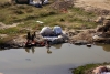 Washing being done in the Yamuna River, Old Delhi, India