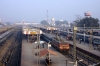CNB WAP4 22230 waits departure from Lucknow Jct with 11110 1640 Lucknow Jct - Jhansi Jct