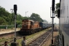 WDG3A 14899 waits departure from Sitapur Cantt with 54325 1045 Sitapur Cantt - Kanpur Central
