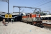 LDH WDM2 16766 at Ludhiana being prepared to work 54602 1350 Ludhiana - Hisar passenger