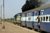 KTE WDM3A 16011 departs Sihora Road with 12182 1725 (16/10) Jaipur - Jabalpur