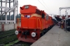 Outshopped from DLW at Varanasi, Industrial WDG3A TSPL-01 awaits transfer to its destination