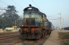 KJM WDG3A 13049 waits to depart Korba with 12252 0800 Korba - Yesvantpur Wainganga Express