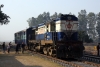 MLDT WDM2 16868 waits departure from Singhabad with the only train of the day, 55709 0830 Singhabad - Old Malda Jct