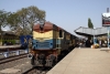 BWN WDM3A 14020 arrives at Bolpur with 53068 0935 Rampurhat - Barddhaman passenger