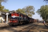 MHOW YDM4 6660 waits to cross a northbound train at Palia with 52975 0600 Ratlam Jct - Akola Jct