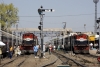 MHOW YDM4s at Mhow, (L-R) 6360 on banking duties, 6717 about to depart with 52987 1155 Mhow - Akola