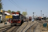 MHOW YDM4s at Mhow, (L-R) 6300 after arrival with 52963 0730 Ratlam Jct - Mhow, 6360 on banking duties, 6717 about to depart with 52987 1155 Mhow - Akola