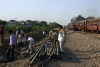 FL YDM4 6426 departs Dahar Ka Balaji, amoungst the ongoing BG construction works, with the wedged evening 02085 1655 Jaipur Jct - Churu Jct 