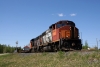 Hudson Bay Railway GMD GP40-2LWs 3001/3005 prepare to depart Cranberry Portage with 290 1000 Pukatawagan - The Pas