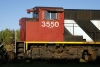 Hudson Bay Railway Shops at The Pas - HBR MLW M420W #3550 stored