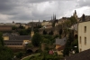 Luxembourg City from a departing train