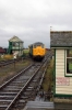 31430 runs into the station with the class 302 cars at Mangapps Railway Museum to start running shuttles