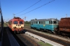CFR Marfa Sulzer 60-0970 is stabled at Valea Lui Mihai while MAV M41 418198 runs through the station after being detched from R6812 0711 Debrecen - Oradea