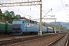 UZ ChS8-126 waits at Lavochne for the pilot loco to drop on top while working 081K 2102 (P) Kyiv Pas. - Uzhhorod