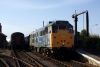 31438/235 at Dereham on the rear of the 0900 Dereham - Wymondham Abbey (which they did power on)