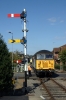56302 shunts to the rear of the set that 31235/438 have just come off, as they run round their train at Dereham