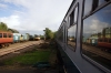 Reflections of a day at the Mid Norfolk Railway; 73210 shunts back into the yard where 50019 & 20069 are stabled