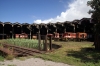 Maputo Roundhouse (L-R) Alsthom AD26C's & GE U20's D101, D404, D414, D116, D413, D103, D401 & D108