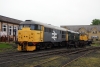 A1A Loco's 31108 & BAR's 31601 & 31602 stabled on the turntable at Wansford
