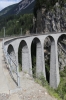 RhB Ge6/6I #414 heads over the Landwasser Viaduct, near Filisur, with 2162 1425 Samedan - Landquart Summer Sunday Special