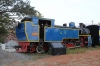 Restored and plinthed X Class steam loco in the railway museum adjacent to Mettupalayam station