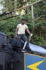 ONR X Class steam loco 37399 built in 2014 takes on water at Runneymede while working 56136 0710 Mettupalayam - Udagamandalam (Ooty)