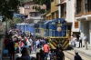Peru Rail MLW DL535 #400 at Aguas Calientes with Local Train 21 0700 Cusco San Pedro - Hidroelectrica