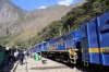 Peru Rail MLW DL535 #482 at Hidroelectrica having arrived with Expedition Train 501 1330 Machu Picchu - Hidroelectrica. It had run in on top of the stock ex Local Train 21 0700 Cusco San Pedro - Hidroelectrica and would ultimately be detached to work Local Train 22 1635 hidroelectrica - Cusco San Pedro back with the loco ex Train 21 dropping onto the rear of Train 501's set and working Expedition Train 504 1450 Hidroelectrica - Ollantaytambo back, which was Alco DL532 #358
