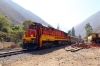 After being turned on the turntable and then running round, FCCA GE C30-7 1008 waits to depart San Bartolome with the 0700 Lima Los Desamparados - Huancayo tourist train