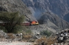 Running through the Andes between San Bartolome & Puente Carrion on board FCCA's 0700 Lima Los Desamparados - Huancayo tourist train; led by FCCA GE C30-7 1008