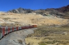 FCCA GE C30-7 1009 on its last legs as it climbs towards Galera Summit with FCCA's 0700 Lima Los Desamparados - Huancayo tourist train; FCCA GE C39-8's 1021/1019 had to be dispatched from Galera to get the train into Galera, which was way too efficient so I assume they'd already been prepared to assist after 1009 had originally shut down.