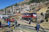 FCHH MLW DL532 435 at Huancavelica being turned on the turntable after arrival with Train Macho the 0630 Huancayo Chilca - Huancavelica; which arrived at 1545 vice 1230 due to 435 neededing running repairs to a traction motor 15km from Huancavelica at Yauli