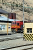 FCCA EMD JT26CW-2B 701 on shed at La Oroya having been removed from FCCA's 0700 Huancayo - Lima Los Desamparados tourist train there; it would be replaced by FCCA GE C39-8 1020 after it had been turned on the turntable