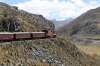 Running through the Andes between Yauli & Galera on board FCCA's 0700 Huancayo - Lima Los Desamparados tourist train; led by FCCA GE C39-8 1020