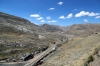 Running through the Andes between Yauli & Galera on board FCCA's 0700 Huancayo - Lima Los Desamparados tourist train; led by FCCA GE C39-8 1020