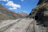 Running through the Andes on the Chilca Zig-Zag, on board FCCA's 0700 Huancayo - Lima Los Desamparados tourist train; led by FCCA GE C30-7 1007