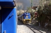 Peru Rail GM G12 #510 arrives into Quri Wayrachina with Expedition Train #72 (with local coaches too) 0734 Hidroelectrica - Ollantaytambo