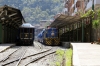 Peru Rail MLW DL535 #481 sits at Machu Picchu; it would work Vistadome Train 32 1520 Machu Picchu - Cusco Poroy