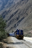 Peru Rail MLW DL535 #482 departs Ollantaytambo with Local Train 21 0700 Cusco San Pedro - Hidroelectrica; which would start at Ollantaytambo due to the stike that had closed Ollantaytambo to Cusco